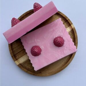 🍓 (3) Artisan Strawberry & Whipped Cream Soap – Handmade Goat Milk Soap Bars 🍓